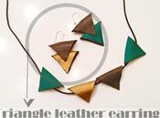 Triangle Leather Earrings