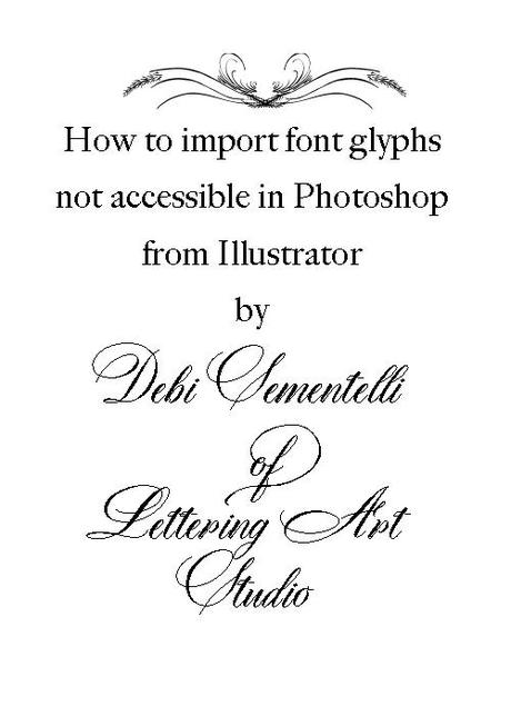 Post image for How to Tutorial: Bringing glyphs into Photoshop