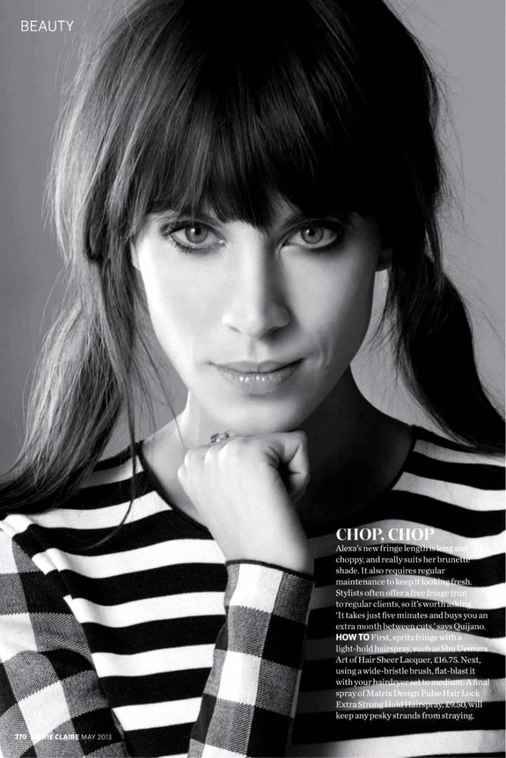 Alexa Chung by Albert Giordan for Marie Claire UK May 2013