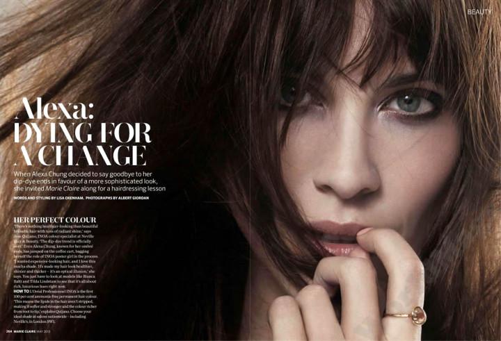 Alexa Chung by Albert Giordan for Marie Claire UK May 2013 4