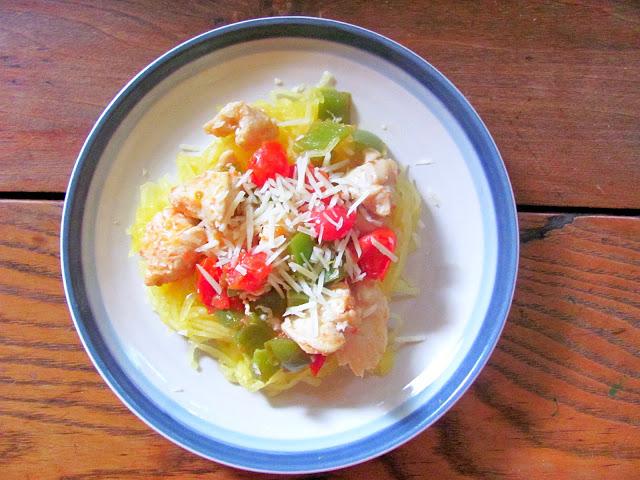 Juicy Chicken with Roasted Spaghetti Squash!