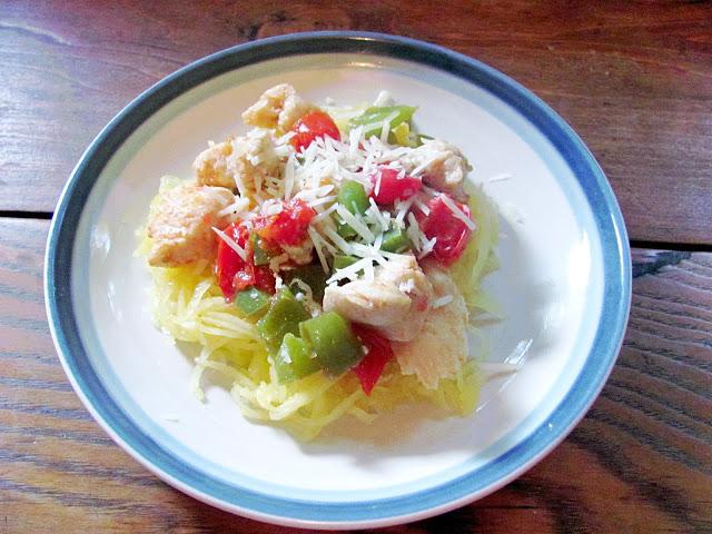 Juicy Chicken with Roasted Spaghetti Squash!