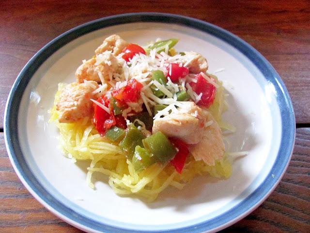 Juicy Chicken with Roasted Spaghetti Squash!