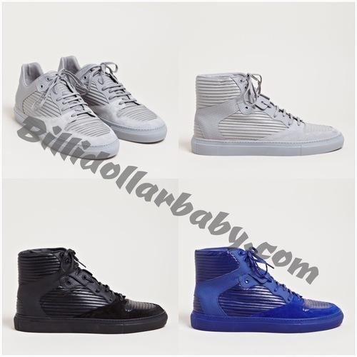 Balenciaga Men’s Hi-Top Raised Leather Panel Trainers for...