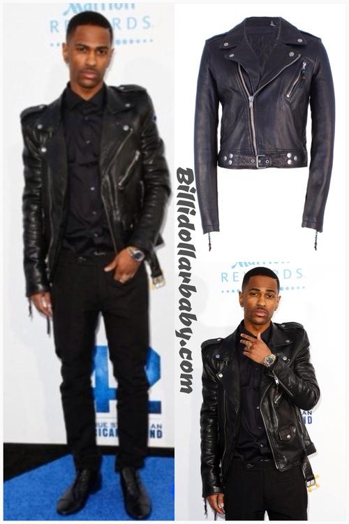Big Sean in BLK DNM Black Leather Jacket at the 42 premiere
Big...