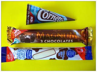 Walls Mini Ice Cream Inspired Chocolates - Corenetto, Magnum and Mini Milk