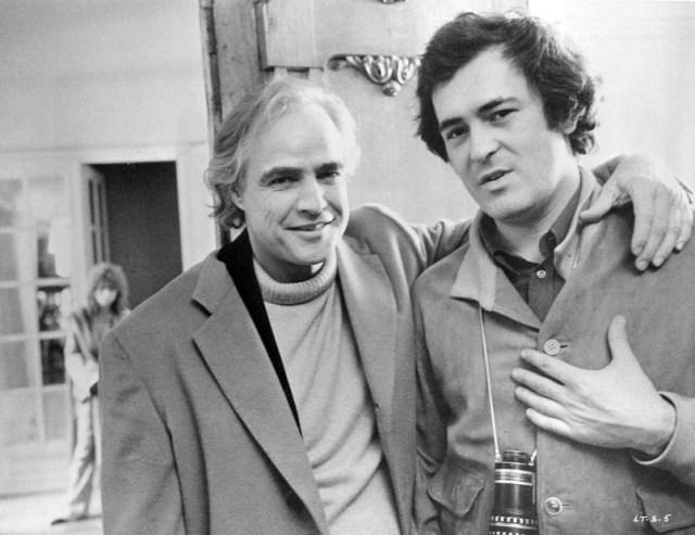 Marlon Brando and Bernardo Bertolucci on-set of Last Tango in Paris (1972)