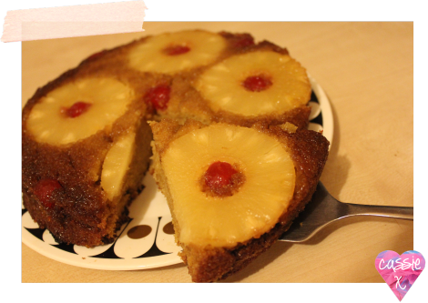 pieday friday recipe for baking pineapple upside down cake for pudding or afternoon tea