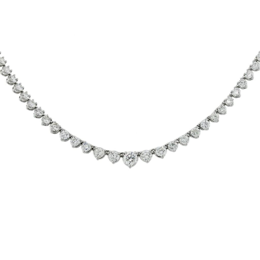 diamond tennis necklace, diamond necklace, estate diamond necklace, diamond jewelry Boca