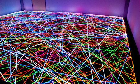 Long Exposure Photos Of A Roomba's Path