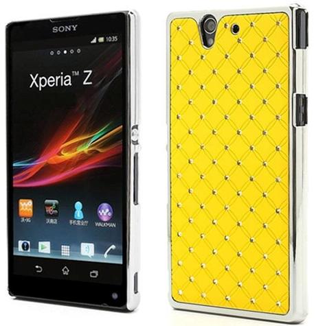 Sony Xperia Z Bling Diamond Cover - Yellow