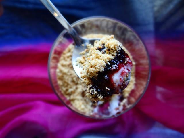 Cherry Cheesecake Trifle for One & Liebster Award