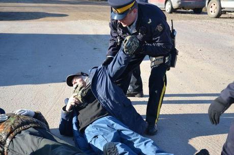 arrest Muskrat Falls Inuit Arrested Battling Churchill River Hydroelectric Project in Labrador