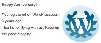 Happy 6 Years???