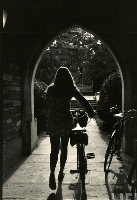 woman with bike