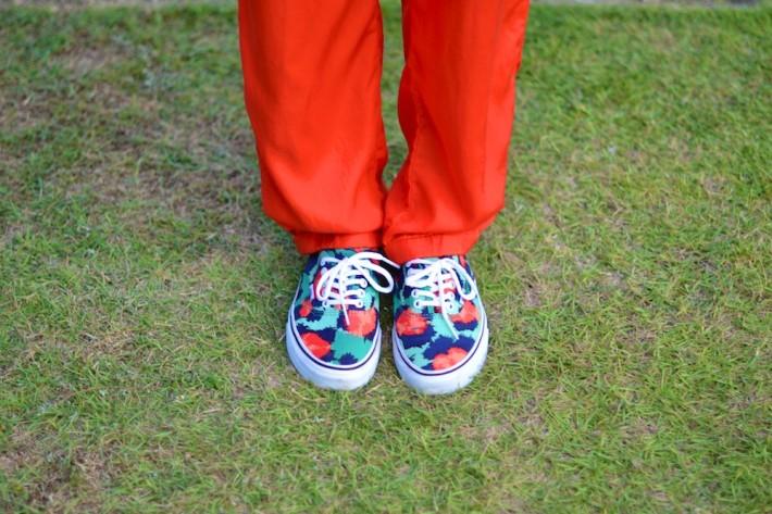 kenzo x vans ss13 leopard bright orange