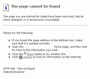html 404 error page