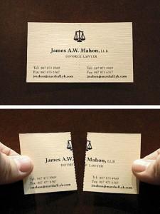 divorce  lawer business card