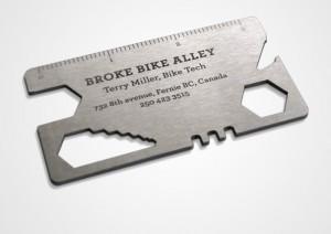 broke bike business card