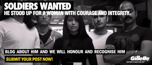 I'm the MAN! Soldier for Women-an initiative by BlogAdda