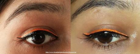 Maybelline Hyperglossy Liquid Liner - Shade Black and Maybelline Hyper Glossy RunWay Pop Liquid Eyeliner - Shade Tangerine Orange