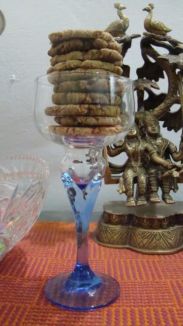 Cookies-Singhare Ka Atta cookies with cardamom -Invoking the goddess and some detoxifying