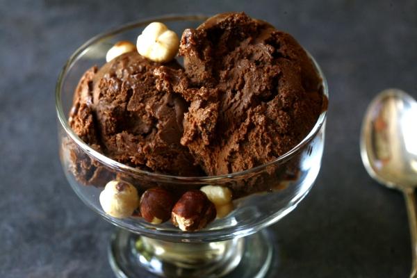 Dark Chocolate Hazelnut Ice Cream