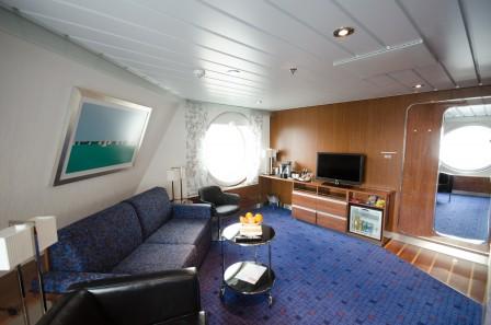 the lounge of the captains suite on the stena line