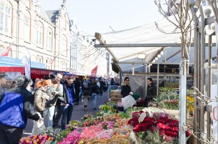 flower stall at an Amsterdam street market