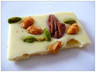 ChocoMe White Chocolate with Pecans, Roasted Honey Peanuts and Pistchios