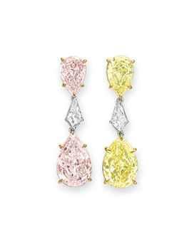 fancy yellow diamonds, pink diamonds, christies magnificent jewels, jewelry auction