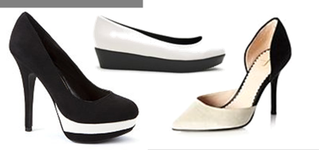 tuesday shoesday footwear trend monochrome shoes in black and white from new look mr shoes and debenhams