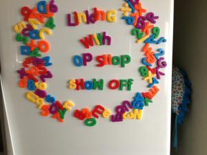 This Mum Rocks Op Shop Show Off  AlphabetFridge Magnets