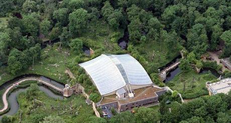 Pongoland (ape enclosures) at Leipzig Zoo in Germany