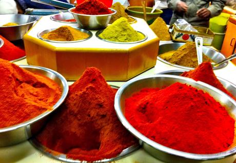 Spices at a market in Durban, South Africa