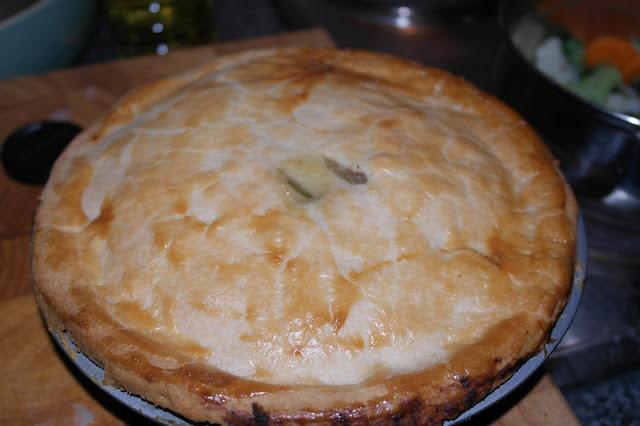 Pork sausage and apple pie