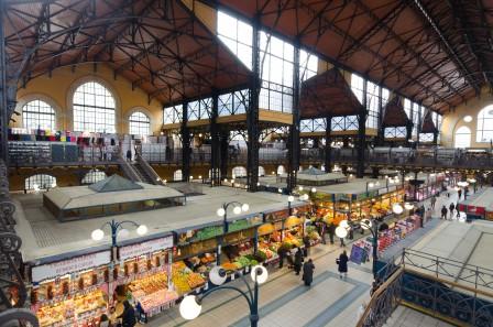 Inside the great market hall budapest