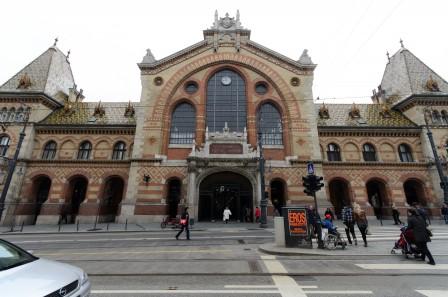 Front view of great market hall Budapest