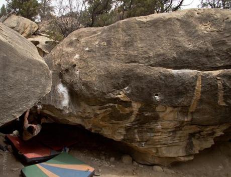 Spenser sending his first V7 of 2013, Bring the Heatwole.