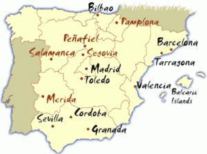 spain cities map 300x224 Studying Spanish Abroad in Argentina or Spain