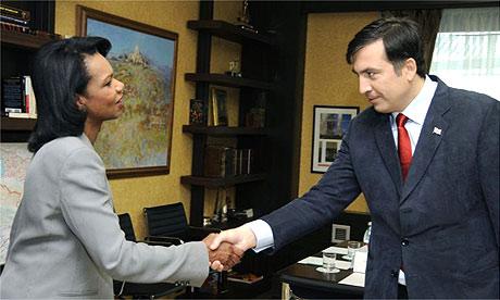 Russian president Medvedev fingers Condoleezza Rice for the Georgia invasion of South Ossetia in 2008