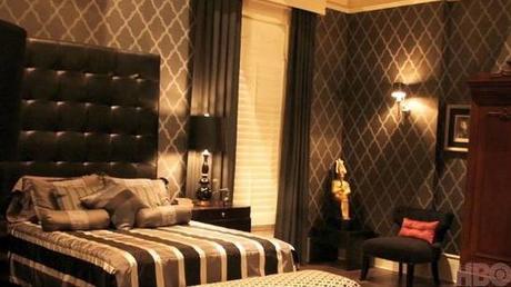 bedroom True Blood Set Design secrets: The wallpaper in Bill’s Bedroom