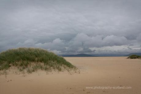 Photo - sand dunes on Scarista beach, Harris, Outer Hebrides, Scotland