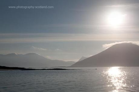 Photo - dawn breaking over the hills of Harris, Outer Hebrides, Scotland