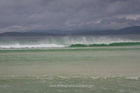 Photo - wind on the waves at Scarista beach, Harris, Outer Hebrides, Scotland