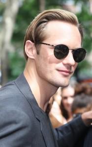 Alexander Skarsgård on the set this week in New York City