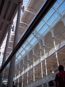 Walking up to the Grand Gallery, National Museum of Scotland