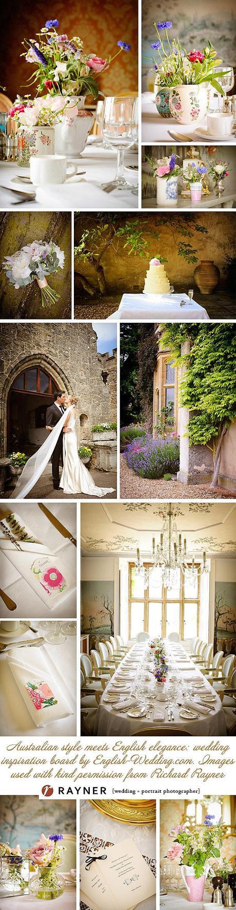 vintage countryside english wedding inspiration board