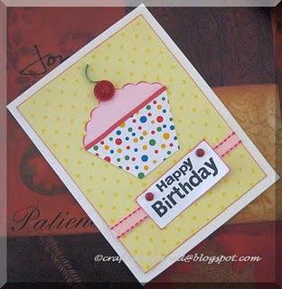 Cupcake birthday card