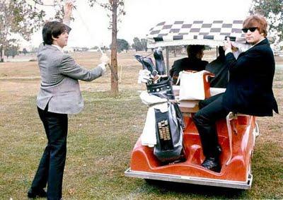 THE BEATLES PLAYING GOLF
